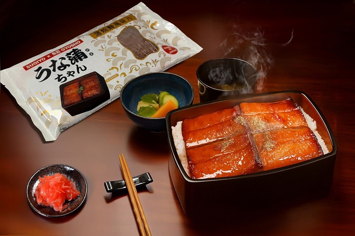 全聯SUGIYOX魚匠GYOSHO蒲燒鰻風味片(2片),單包148元、2包288元。(全聯提供)