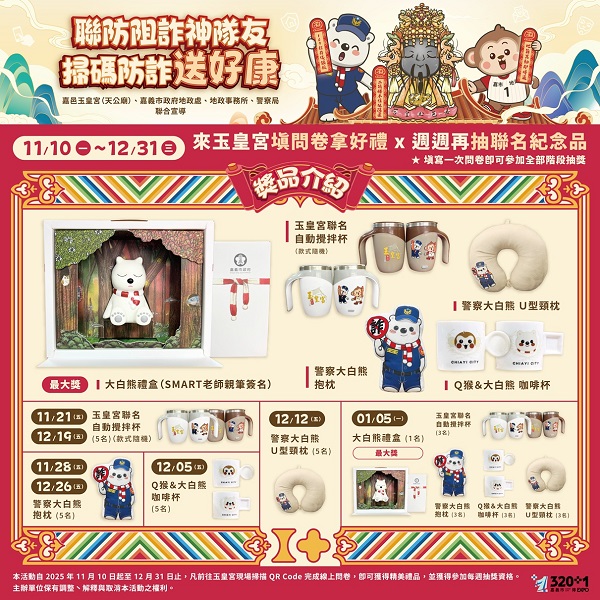 嘉市推出「防詐送好康」,活動即日起至年底止。(嘉市政府提供)