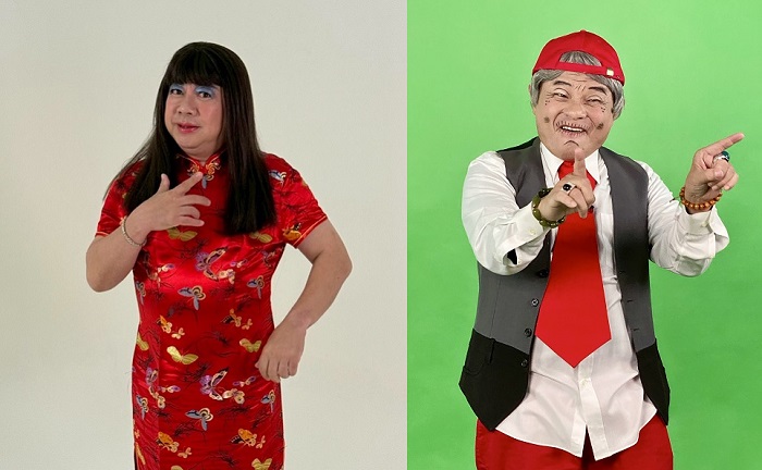 《紅白勝利》的 董月花董至成 以及「歡喜玉玲瓏」 福州伯許效舜。(圖/三立電視)